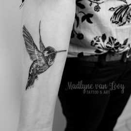 Kolibri Tattoo von Madlyne van Looy Tattoo &amp; Art in Velbert-Langenberg