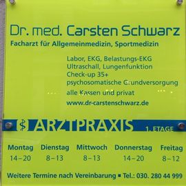 Schwarz Carsten Dr. med. Facharzt für Allgemeinmedizin-Sportmedizin in Berlin