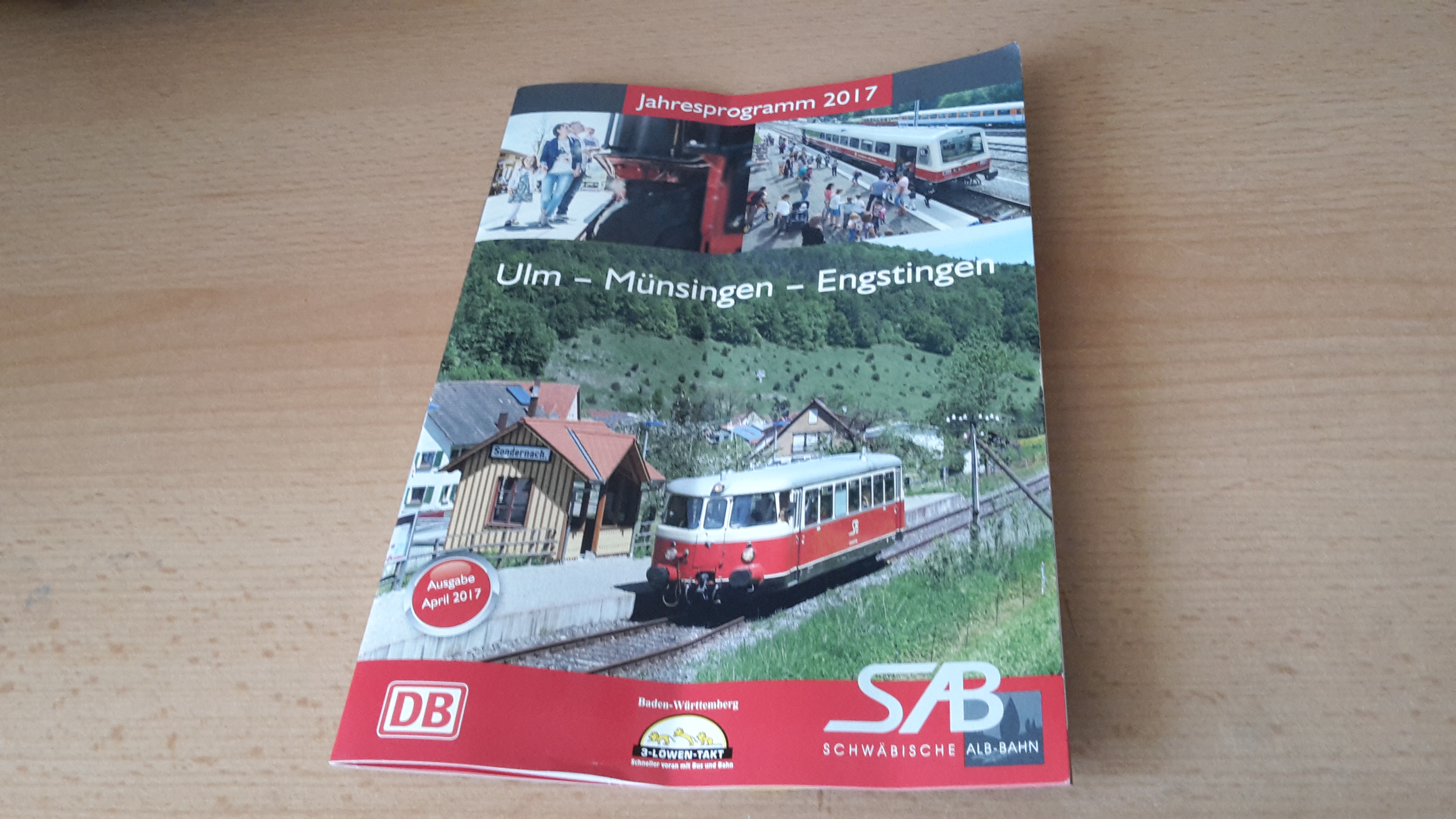 Das Jahresprogramm 2017 der Schw&auml;bischen Alb-Bahn (SAB).