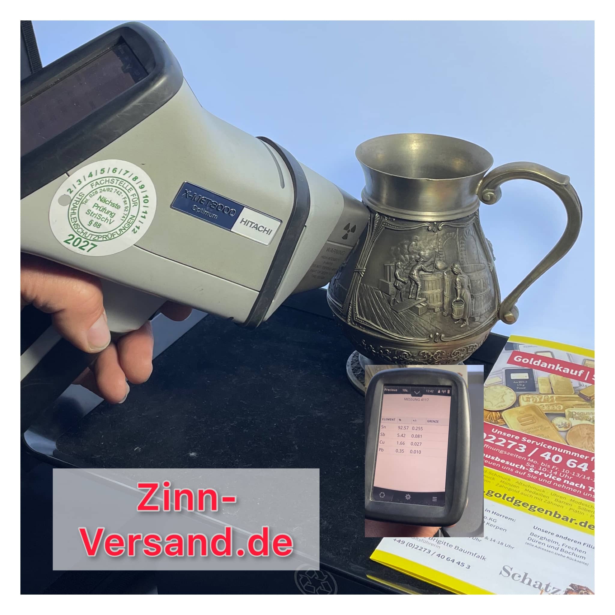 Zinn Ankauf
Zinn verkaufen
Deutschlandweiter Versandankauf