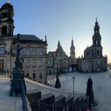 Vier Tageszeiten - Figurengruppen an der Freitreppe in Dresden