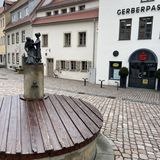 Gerberbrunnen in Freiberg in Sachsen