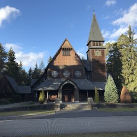 Stabkirche auf dem Südwestfriedhof Stahnsdorf in Stahnsdorf