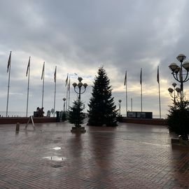 Ganz ruhige Weihnachtsstimmung an der Seebrücke am 13. Dezember 2021