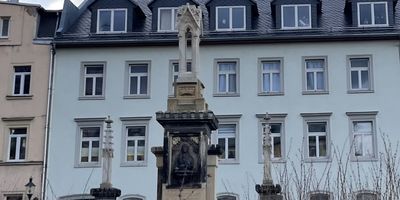 Hornbrunnen Christian-Siegmund-Horn-Denkmal in Freiberg in Sachsen