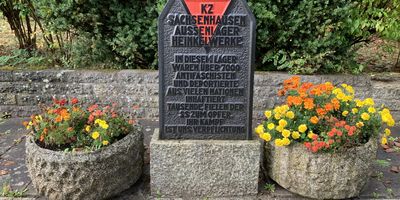 Gedenkstein für KZ-Häftlinge im Heinkelwerk Oranienburg (HWO) in Germendorf Stadt Oranienburg