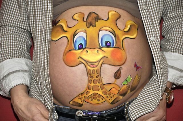 Babybauchbemalung / Belly painting"Giraffe"