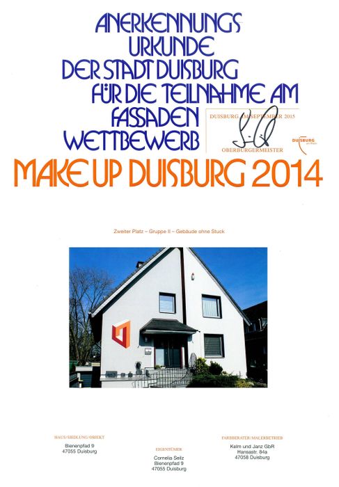 Stadt Duisburg - Fassaden Wettbewerb MAKE UP DUISBURG 2014