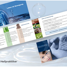 Flyer und Kursprogramme für eine Heilpraxis