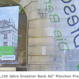 Aussenwerbung, z.B. Dresdner Bank Jubiläum