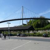 Hängebrücke, Fußgängerbrücke in Sassnitz