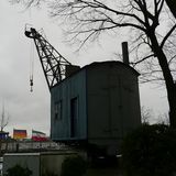 Historischer Dampfdrehkran in Duisburg