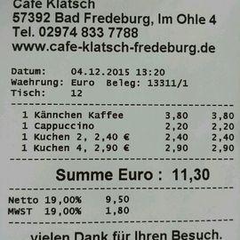 Café Klatsch in Bad Fredeburg Stadt Schmallenberg