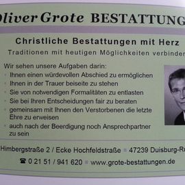 Grote Oliver Bestatter in Duisburg Rumeln-Kaldenhausen