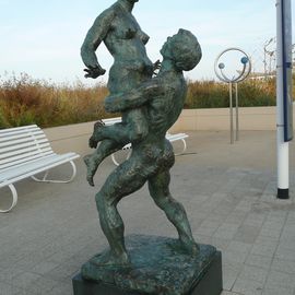 Bronzeplastik "Liebespaar" in Warnemünde Stadt Rostock