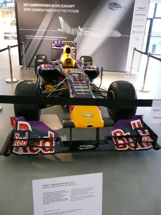 Carbonfaser-Ausstellung Sebastians Vettels Formel 1 Wagen