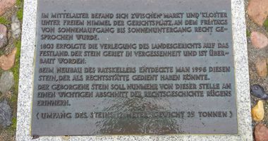 Stapelstein Gerichtsstein in Bergen auf Rügen