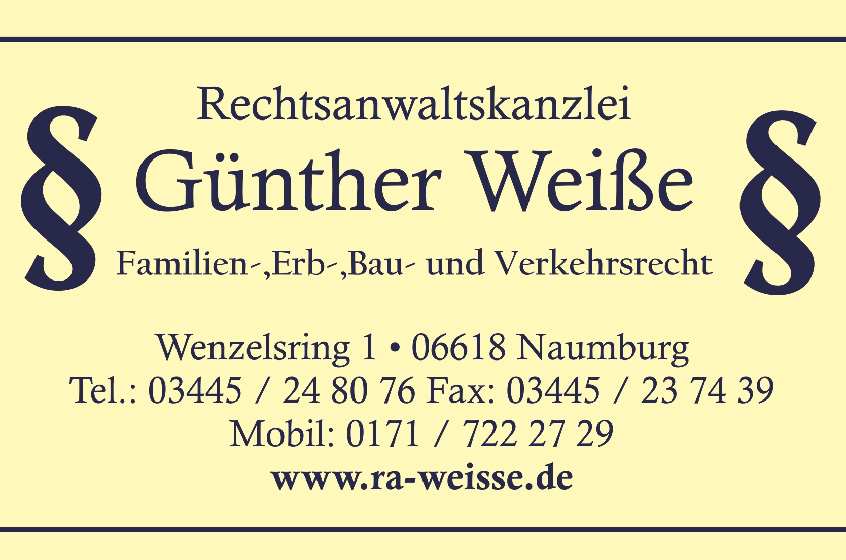 Bild 2 Rechtsanwalt Günther Weiße in Naumburg (Saale)
