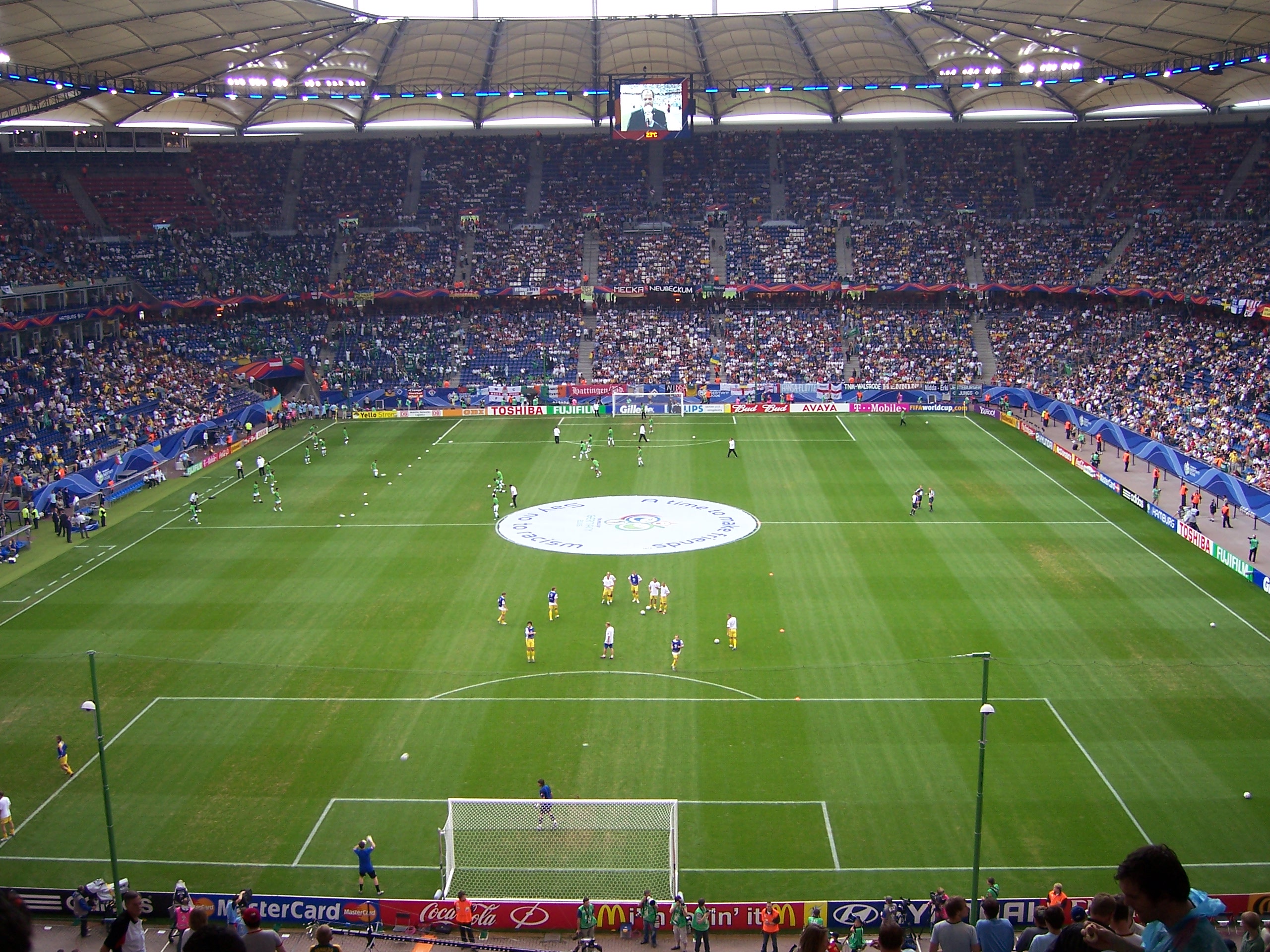 Die HSV-Arena war auch eines der 8 FIFA-Stadien zur Fußball WM 2006.