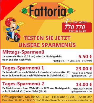 Logo von Pizzeria Fattoria in Schloß Holte-Stukenbrock