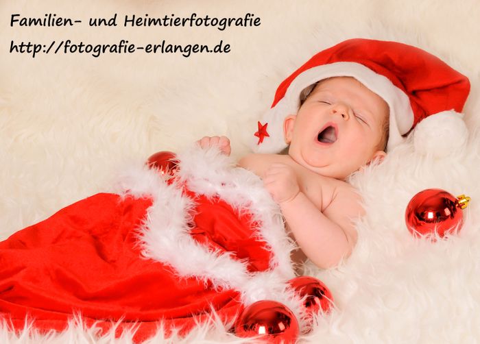 Babyfoto für Weihnachtskarte