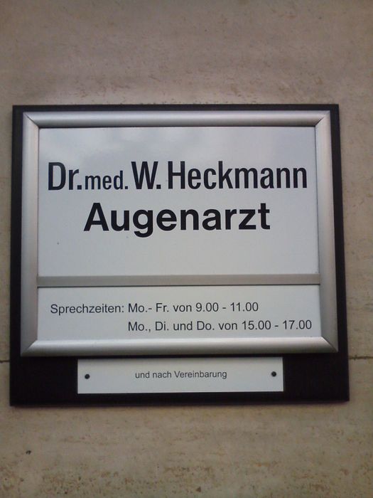 Heckmann Wolfgang Dr.med. Augenarzt