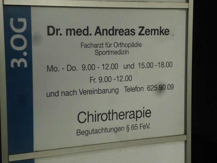 Zemke Andreas Dr. med.