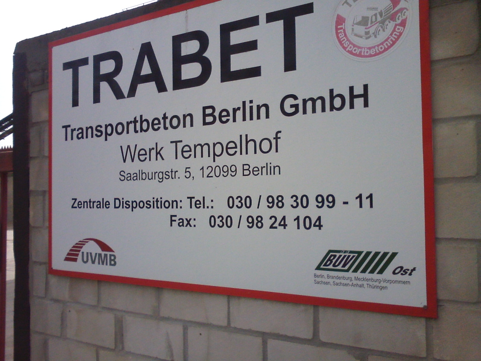 Bild 3 TRABET Transportbeton Berlin GmbH in Berlin