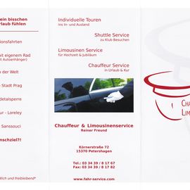 Fahrservice Reiner Freund - Chauffeur, Limousinenservice in Petershagen Gemeinde Petershagen-Eggersdorf