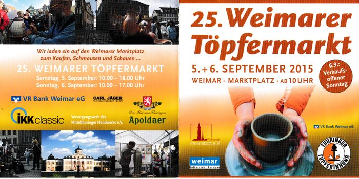 Weimarer Töpfermarkt 05.+06. September 2015