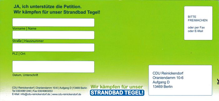 2015: Wir kämpfen für unser Strandbad Tegel!