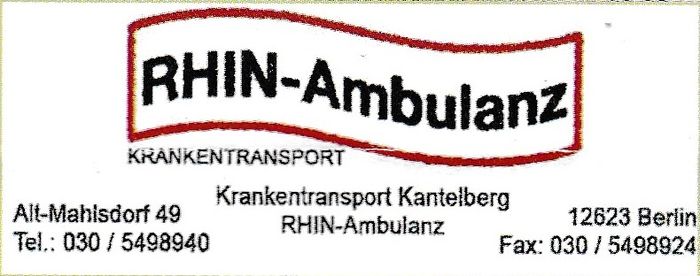 RHIN-Ambulanz Krankentransport Michael Kantelberg