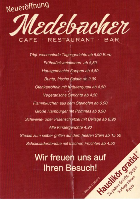 Medebacher Cafe Restaurant Bar 1 Bewertung Berlin Tegel Medebacher Weg Golocal