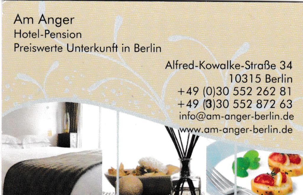 Nutzerfoto 1 Pension Am Anger - Ferienwohnungen, Appartment, Gästezimmer in Berlin-Lichtenberg