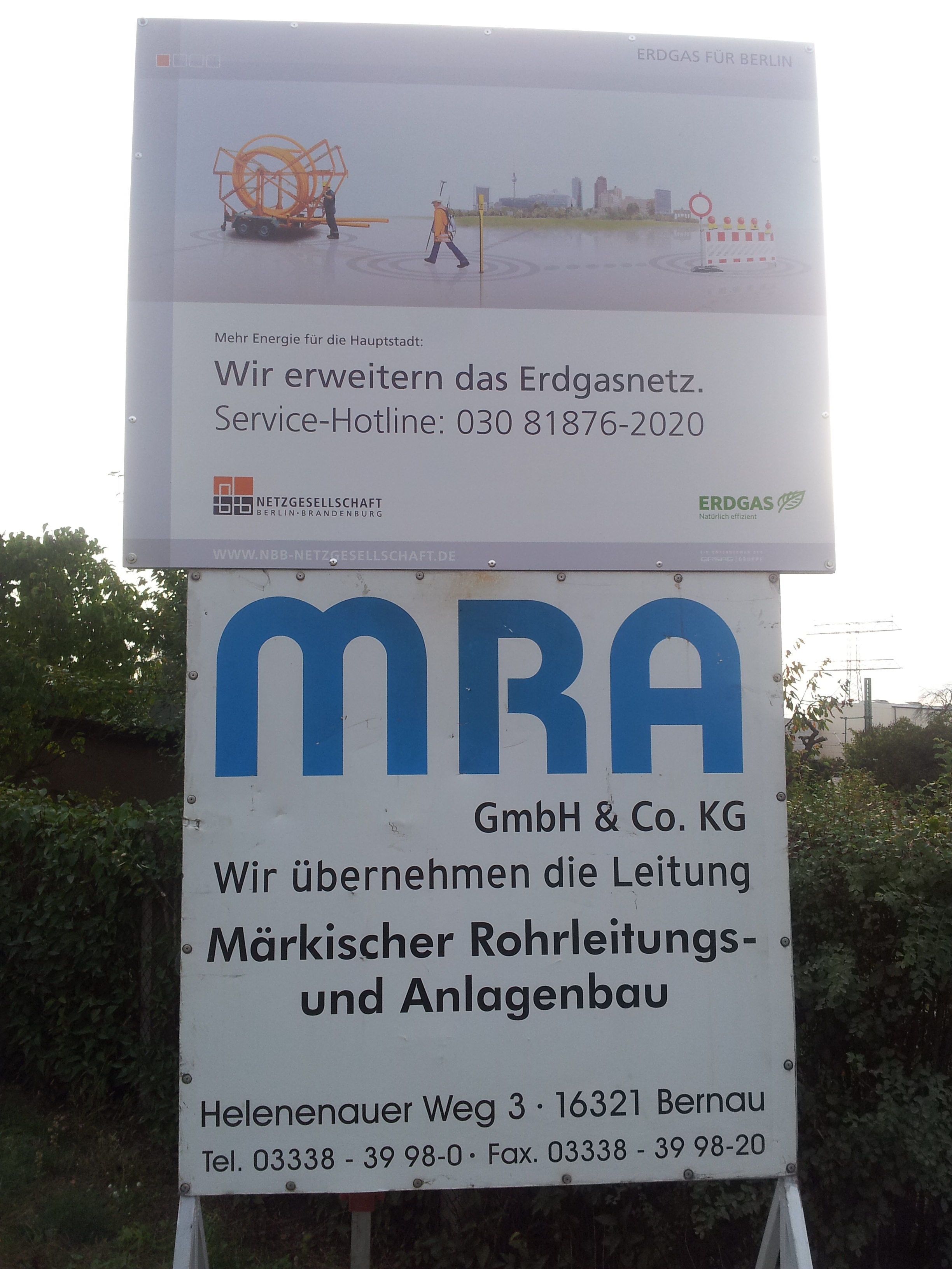 Erdgasnetzerweiterung in 10318 Berlin Karlshorst 2014