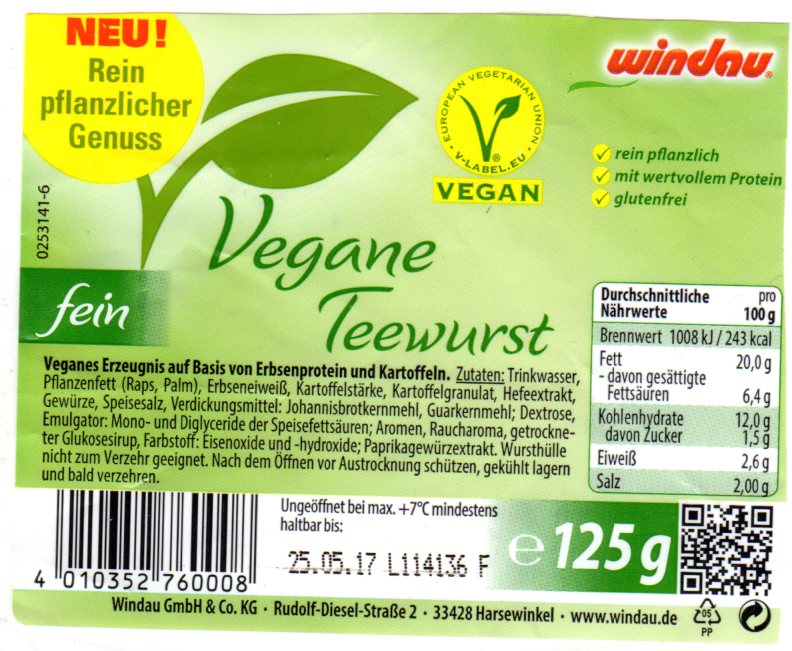 Vegane 'Teewurst'