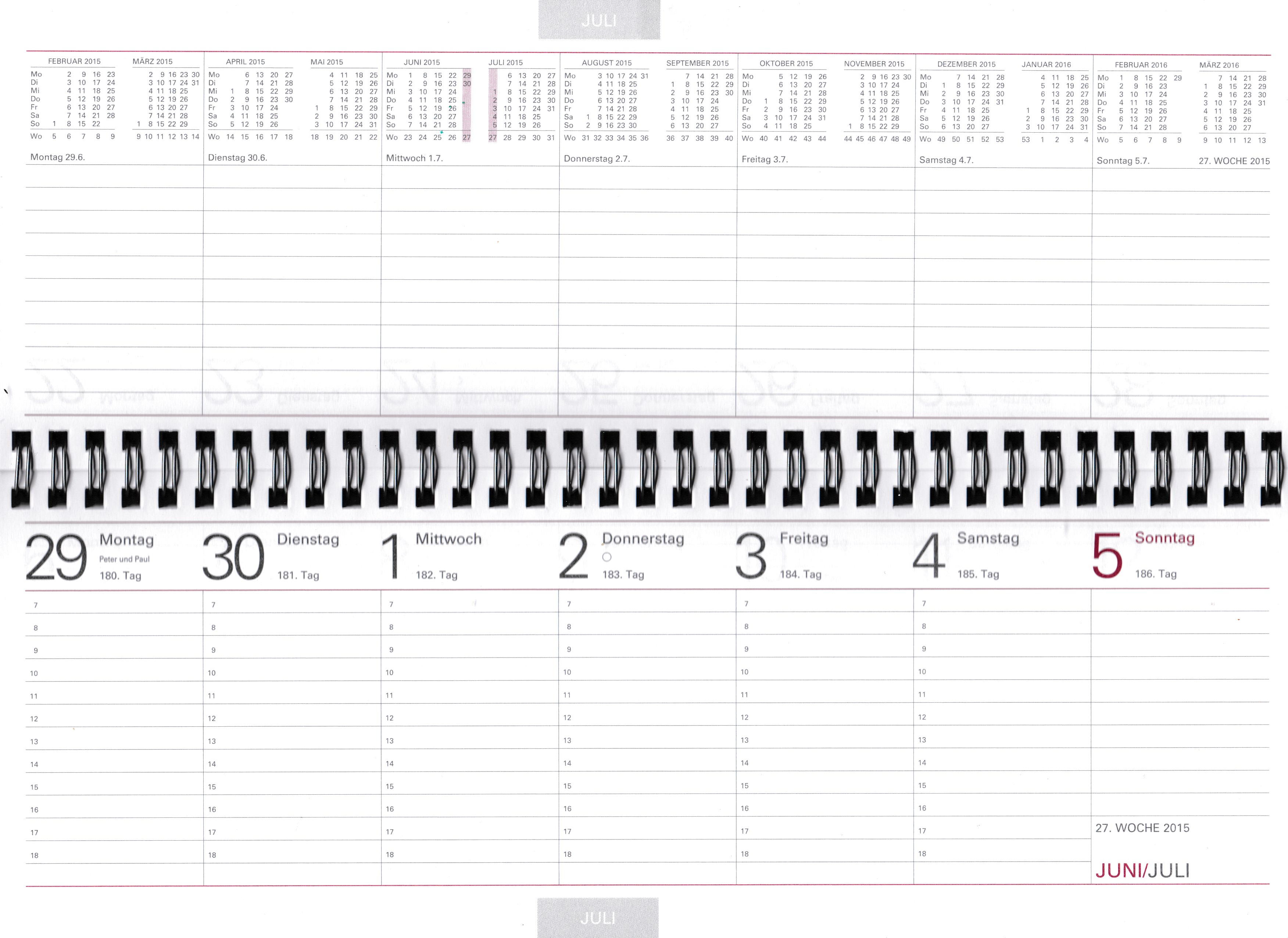 Tischkalender 2015