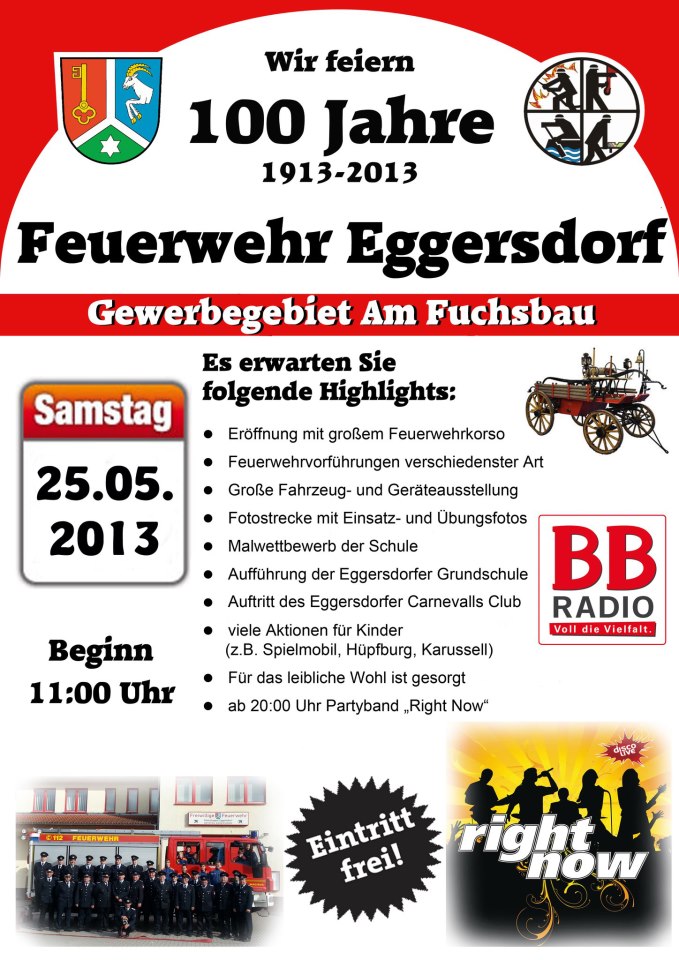 1913..2013 - 100 Jahre Feuerwehr Eggersdorf