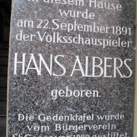 Hinweistafel Hans Albers