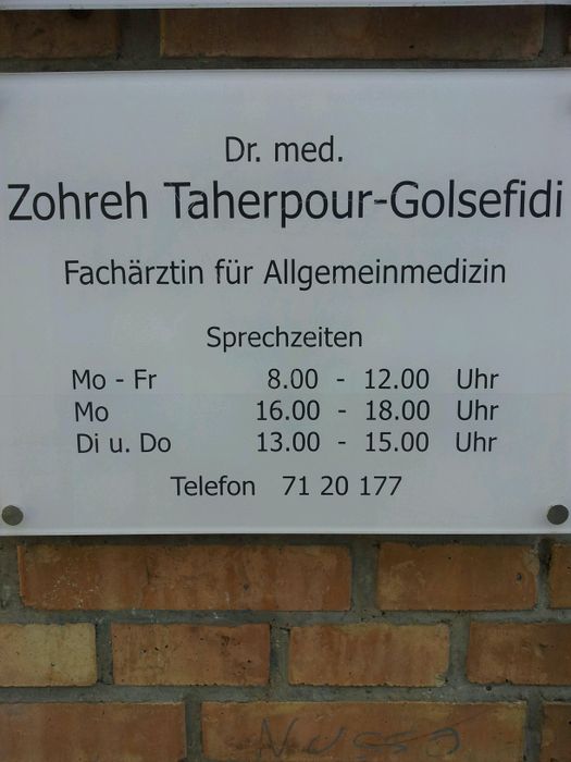 Taherpour-Golsefidi Zohreh Dr.med. Fachärztin für Allgemeinmedizin