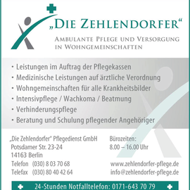 Die Zehlendorfer Pflegedienst GmbH in Berlin