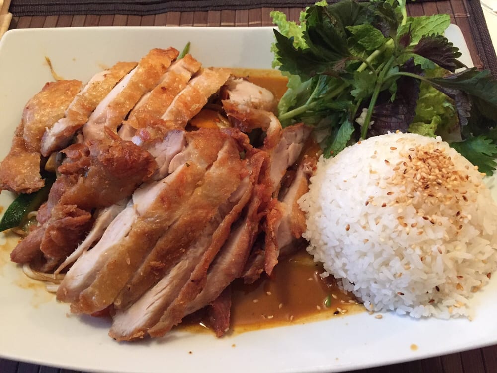 Gebackenes Huhn mit Erdnuß-Soße