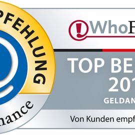 Auszeichnung WhoFinance 2016