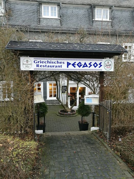 Eingang Restaurant Pegasos