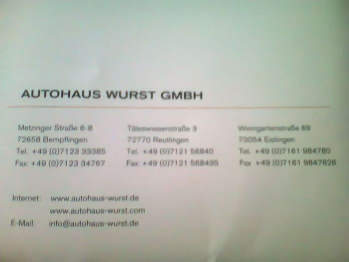 Nutzerbilder Autohaus Wurst GmbH