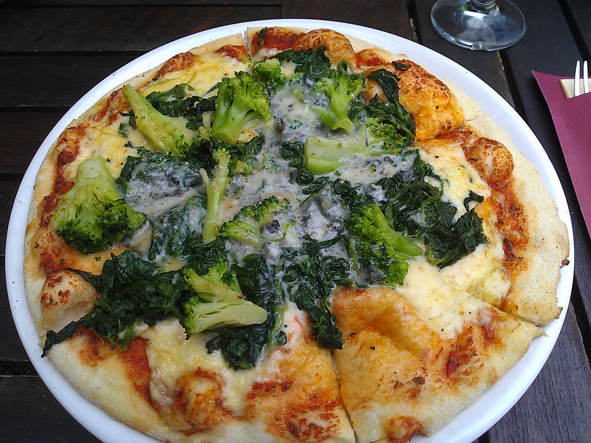 Pizza mit ganz viel Gorgonzola.