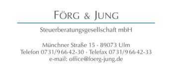 Logo von Förg & Jung Steuerberatungsgesellschaft mbH in Ulm an der Donau