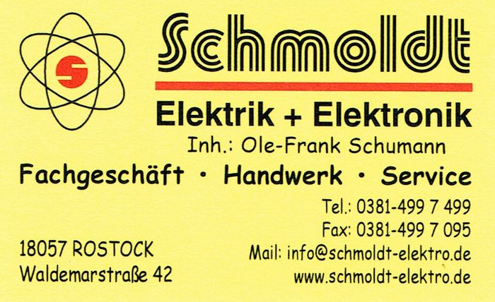 Schmoldt Elektrik+Elektronik Inh.Dipl.Ing. Ole-Frank Schumann Elektrounternehmen