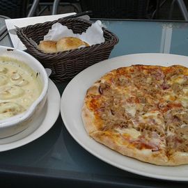 Pizza und Pilze...
