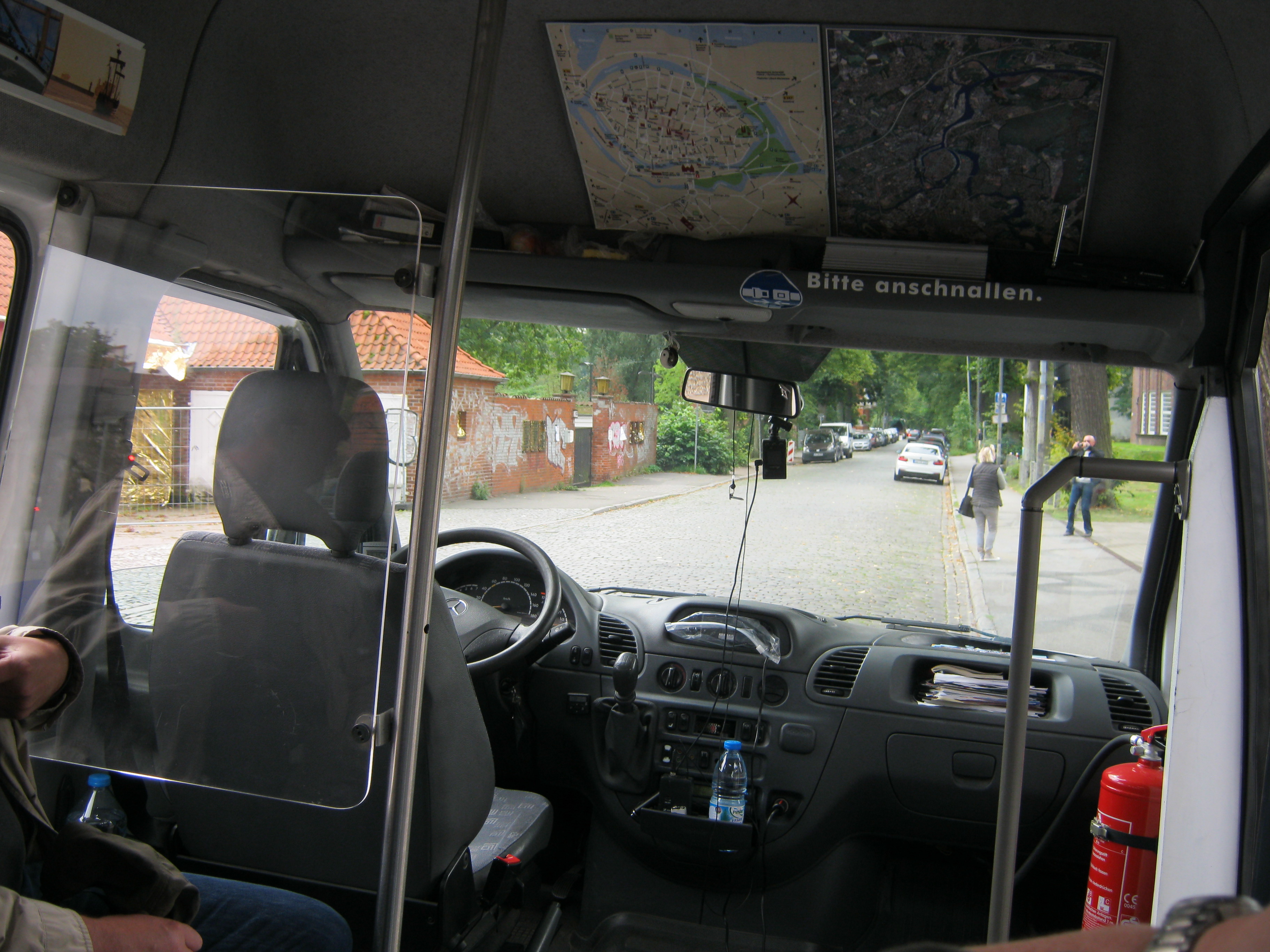 Innenansicht des Kleinbusses